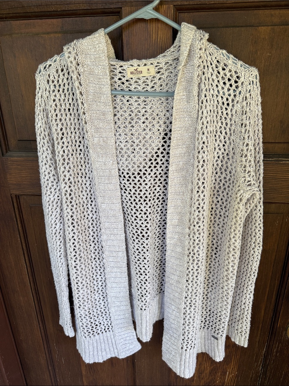 Hollister Open-Weave Hooded Cardigan